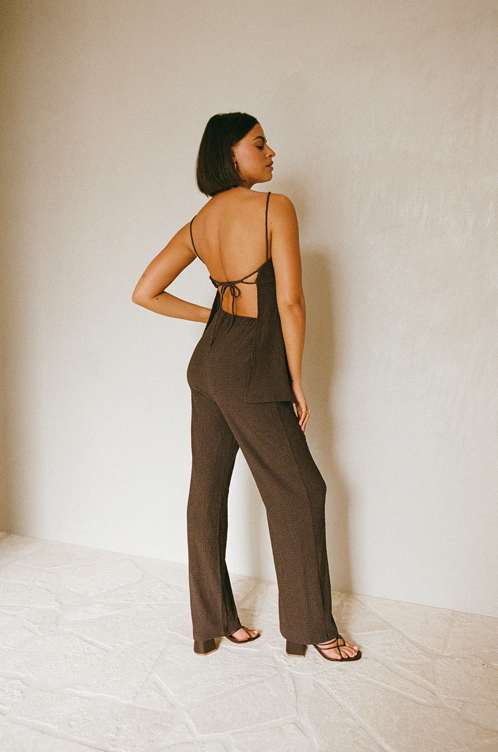 Ashton Jumpsuit - Chocolate - Image 5